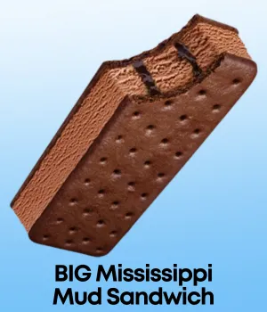 BIG Mississippi Mud Sandwich Novelty Ice Cream