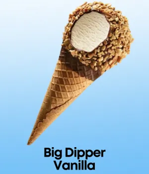 Big Dipper Vanilla Novelty Ice Cream Cone