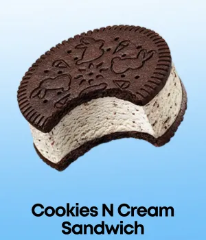 Cookies N Cream Novelty Ice Cream Sandwich
