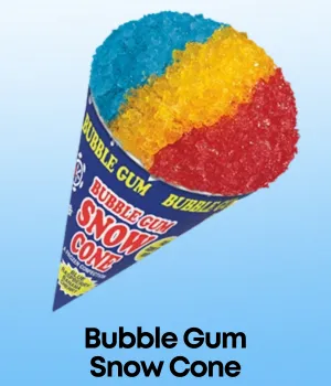 Bubble Gum Bubble Gum Snow Cone Novelty Ice Cream Cone