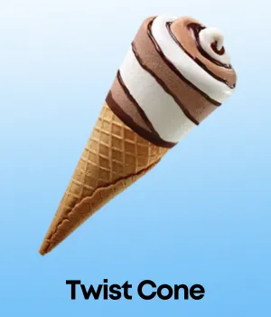 Twist Cone Novelty Ice Cream Cone