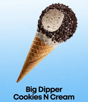 Big Dipper Cookies N Cream Novelty Ice Cream Cone