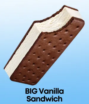 BIG Vanilla Novelty Ice Cream Sandwich