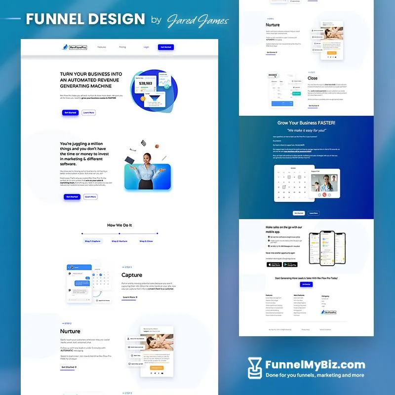 Funnel design and copywriting example