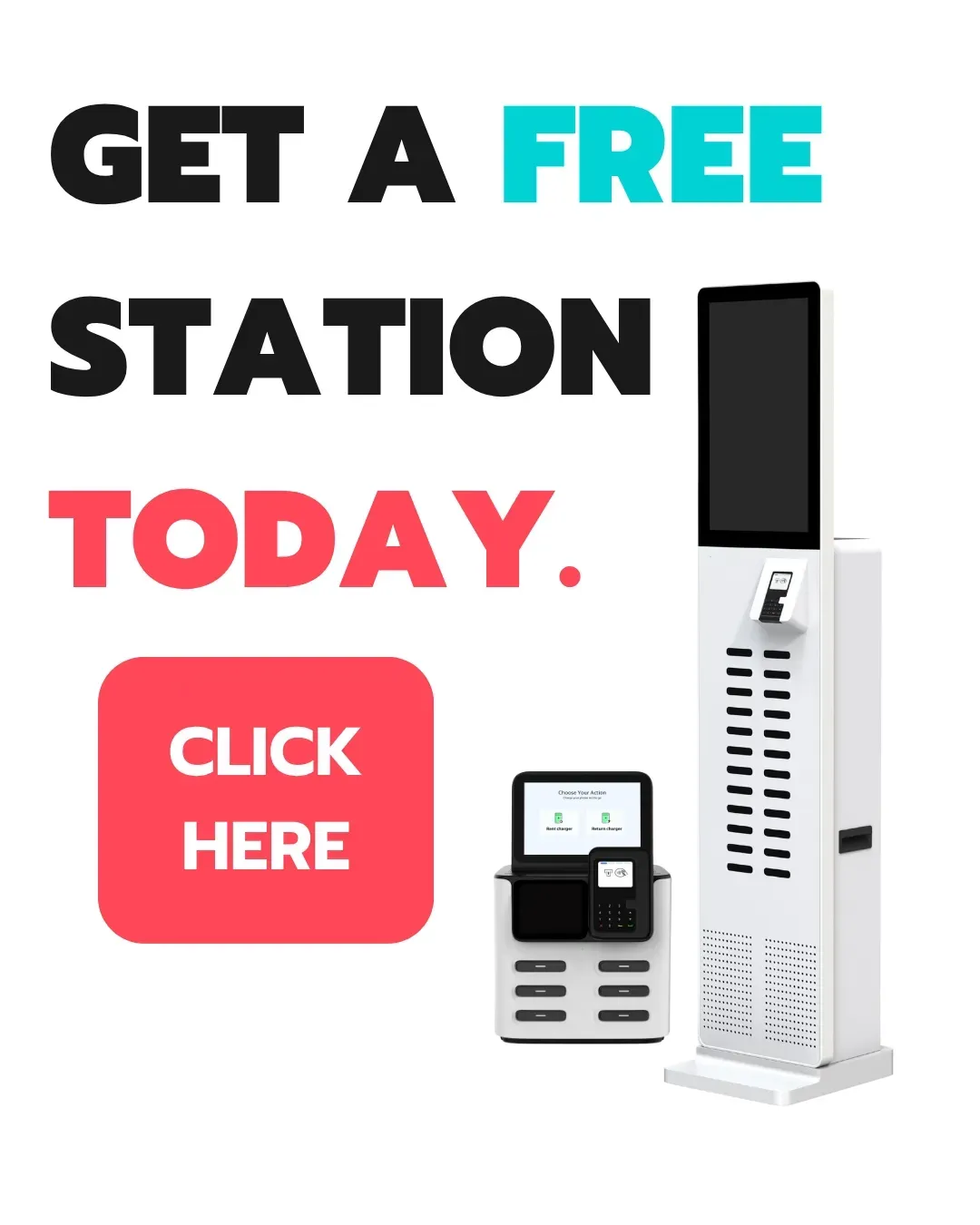 Get a free phone charger station for you business