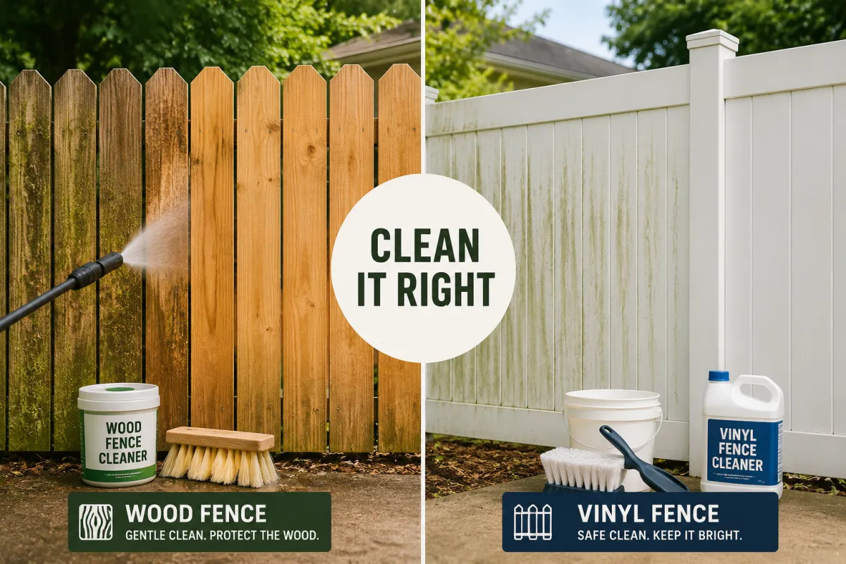 Fence Cleaning in Woodstock, GA: Wood vs. Vinyl
