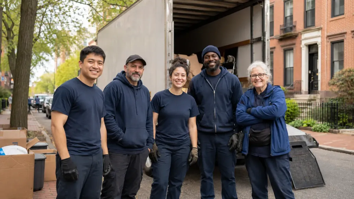 Respectful estate cleanout donation pickup inside a Boston-area home
