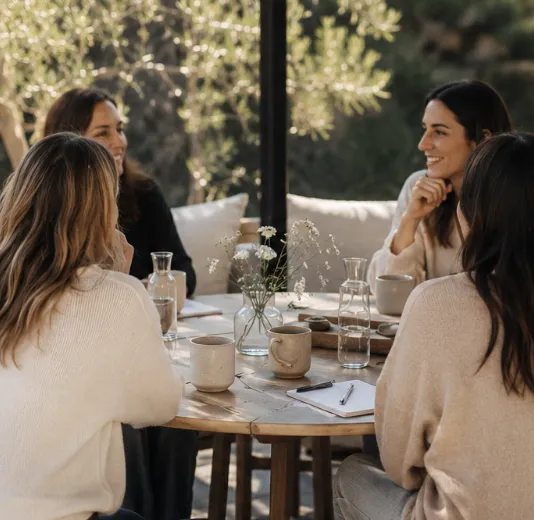 group retreat women at table