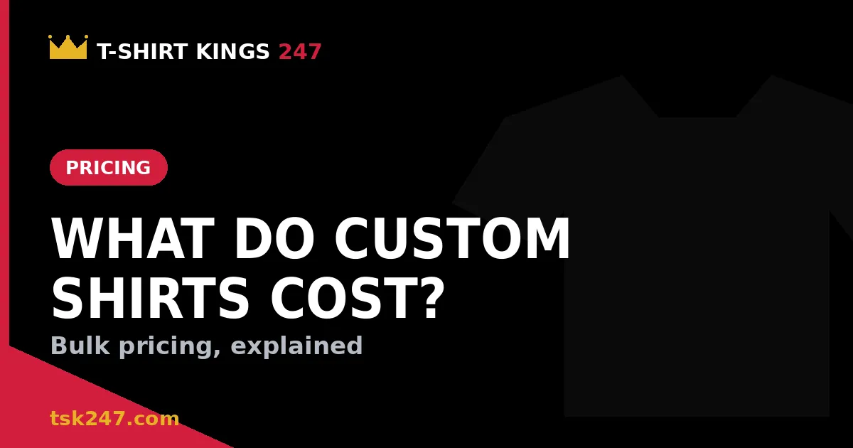 How Much Do Custom Shirts Cost? Bulk T-Shirt Pricing Explained (2026)