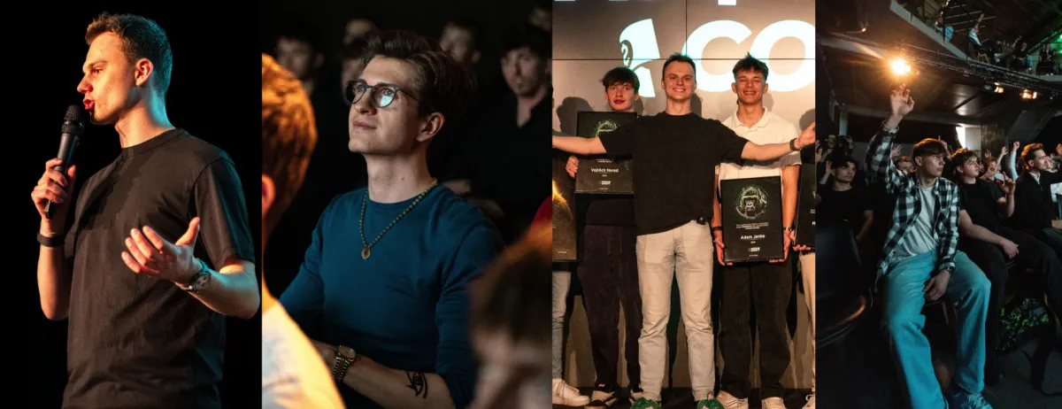 Neon green abstract event banner