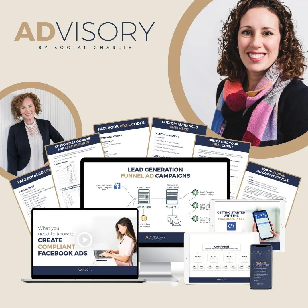 Profitable Ads Made Easy + ADvisory product display, featuring a complete ad strategy system to grow your business without wasted budget