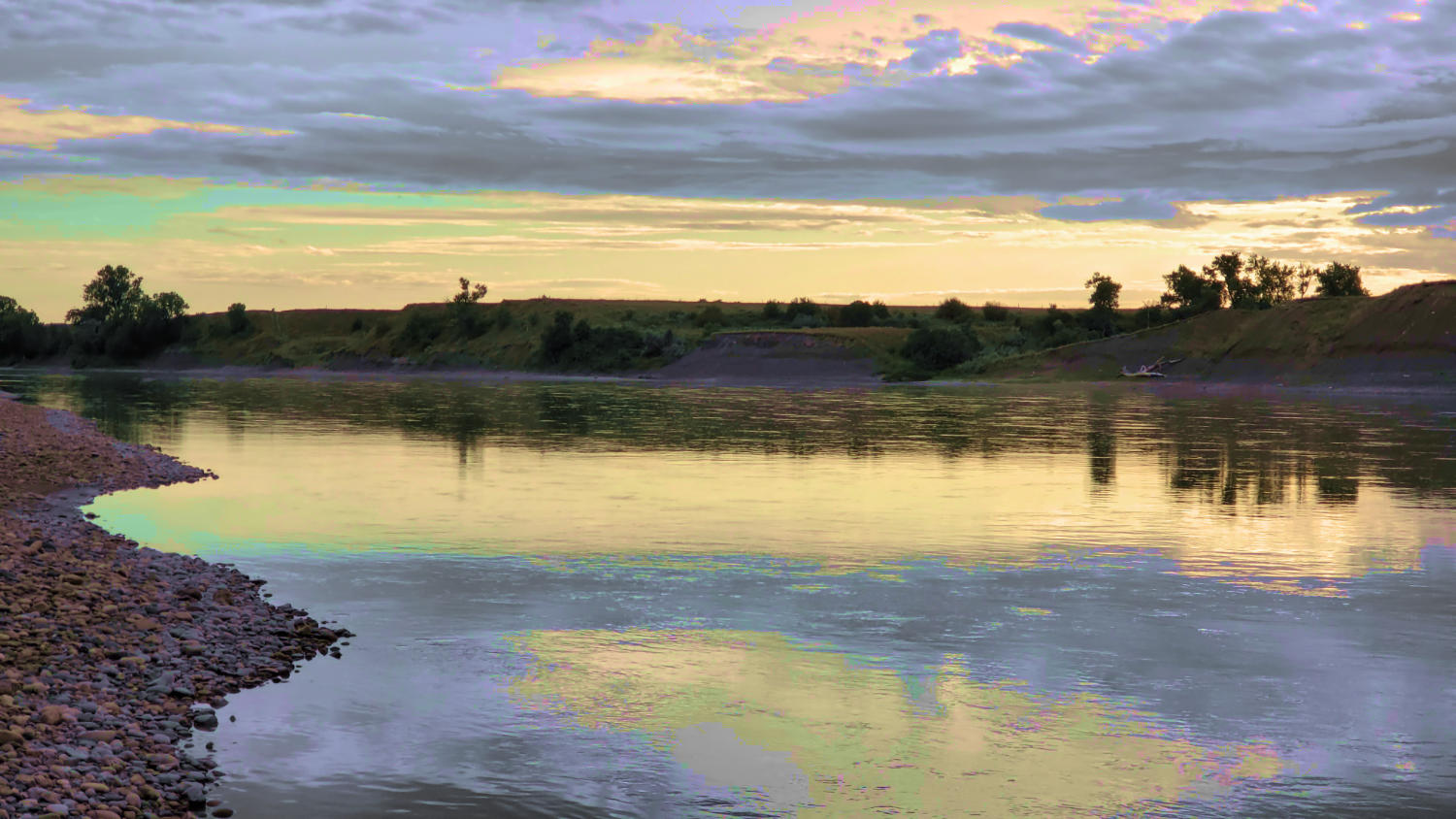 The Yellowstone river by Miles City Montana