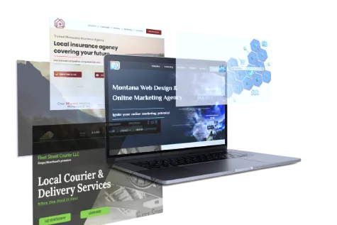 Multiple websites and systems for several businesses in a 3d view