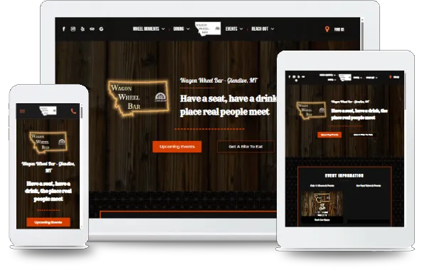 A usom website designed for a local destination