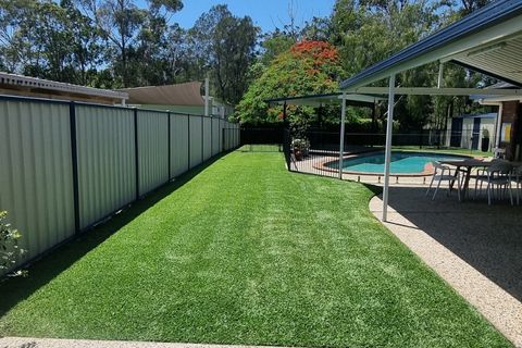 Regular lawn mowing and edging for a tidy Buderim home