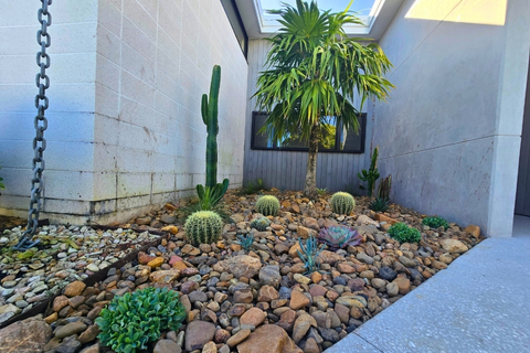 Bokarina rock garden makeover with Mary River rock, cacti, succulents and agaves