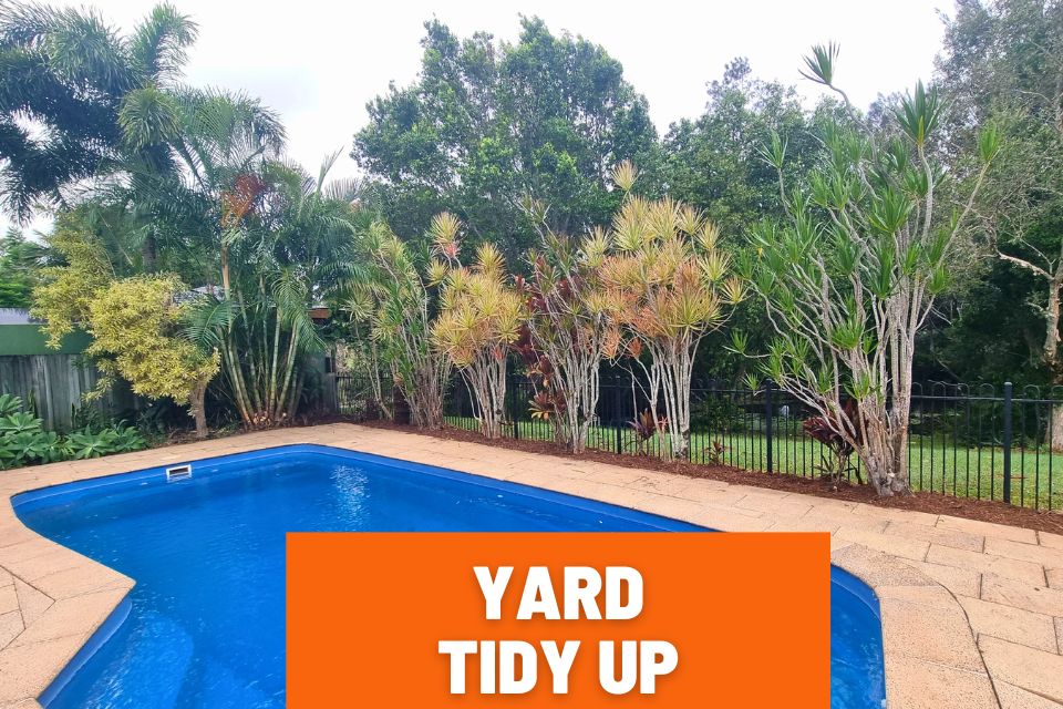 Neat backyard after weeding, pruning and garden clean-up in Sippy Downs