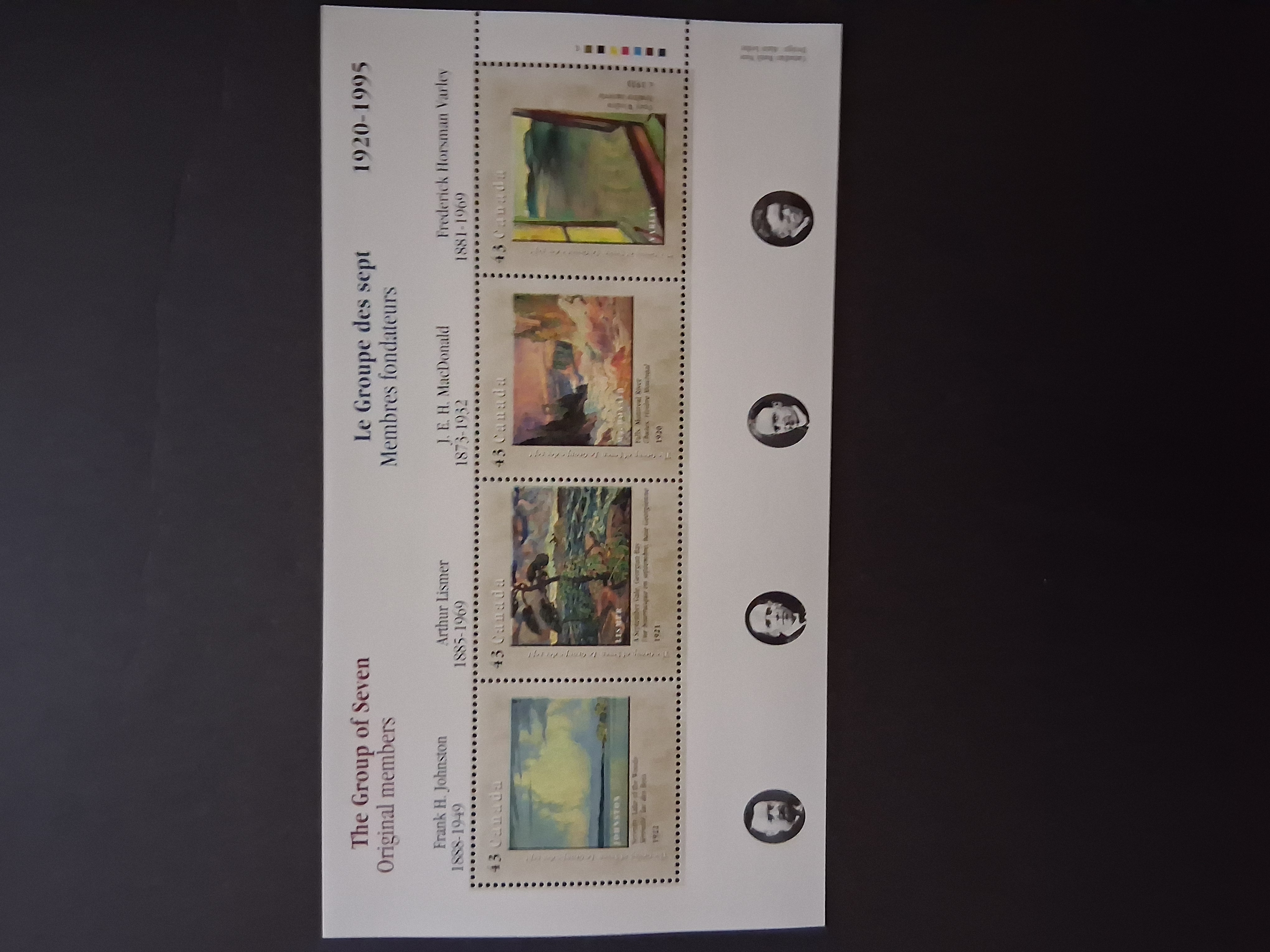 1995 Canada Post Group of Seven 75th Anniversary Stamp Souvenir Set | Complete Collector's Edition – Image 1