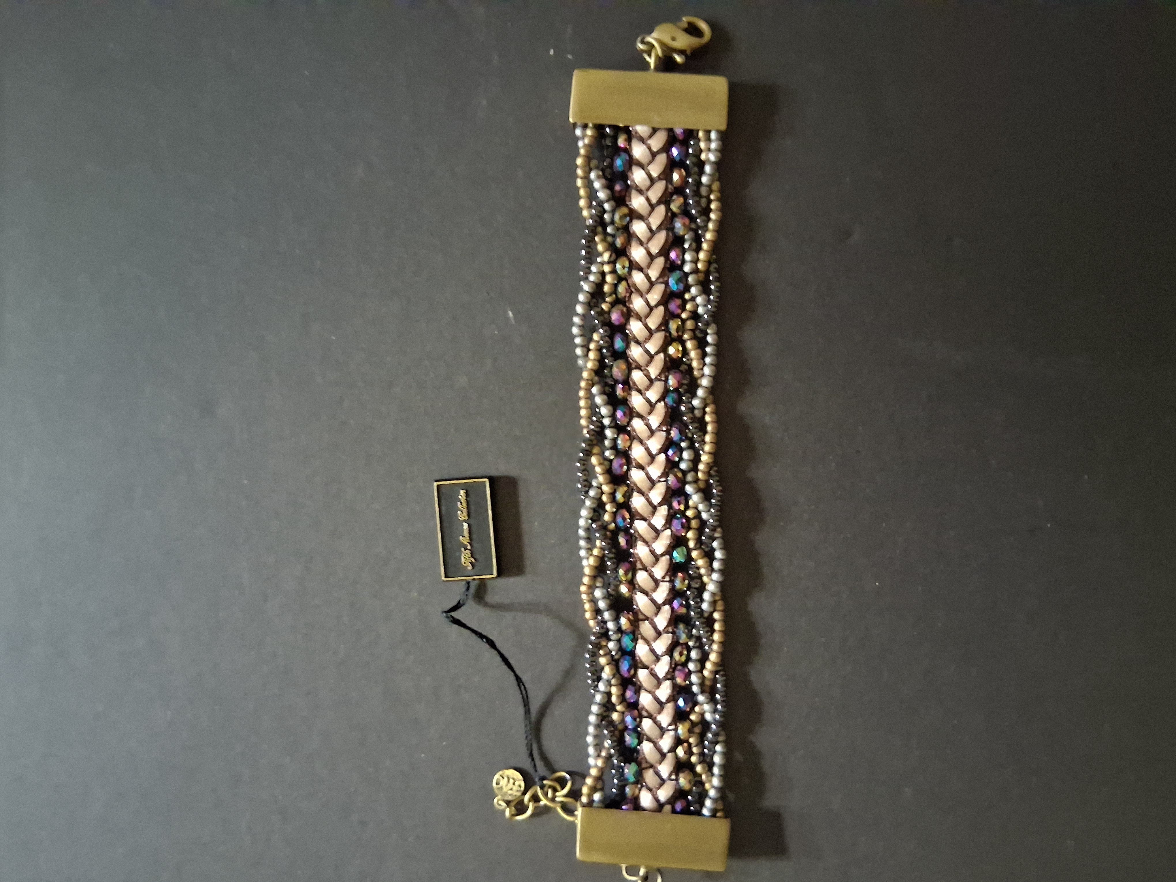 Fifth Avenue Collection "The Romance" Braided Glass Bead Bracelet | 7" | New with Tag – Image 2