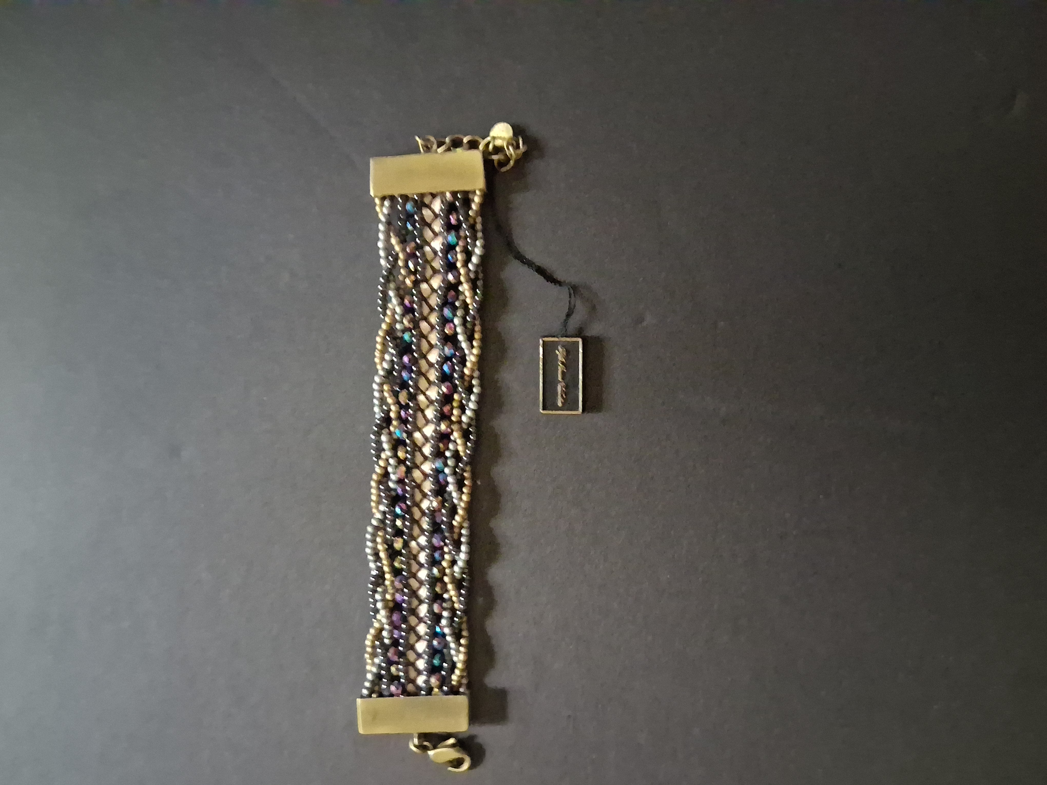 Fifth Avenue Collection "The Romance" Braided Glass Bead Bracelet | 7" | New with Tag – Image 1