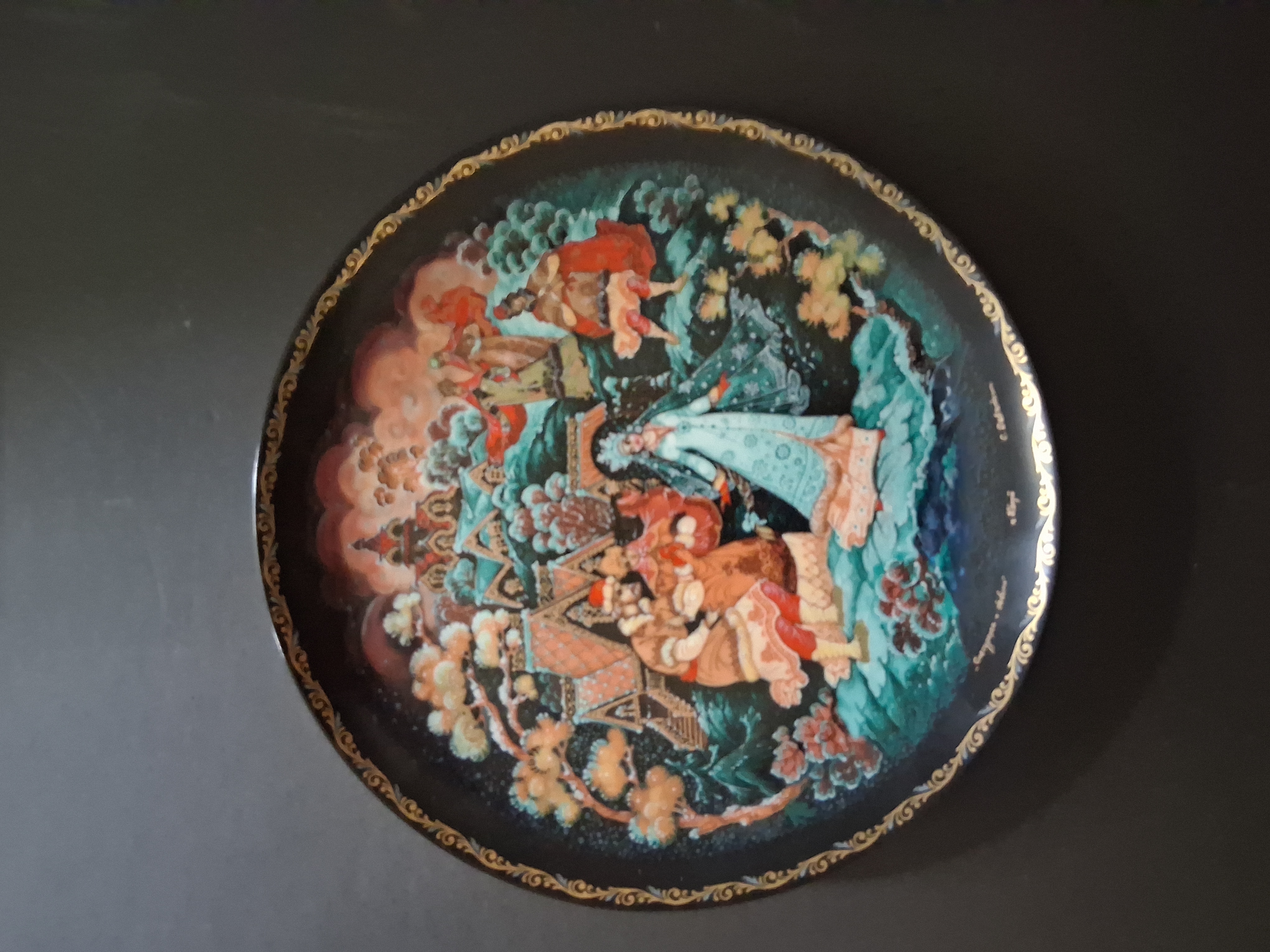 1990 "Legend of the Snow Maiden" Kholui Art Studio Collector Plate | USSR | Complete with COA – Image 1