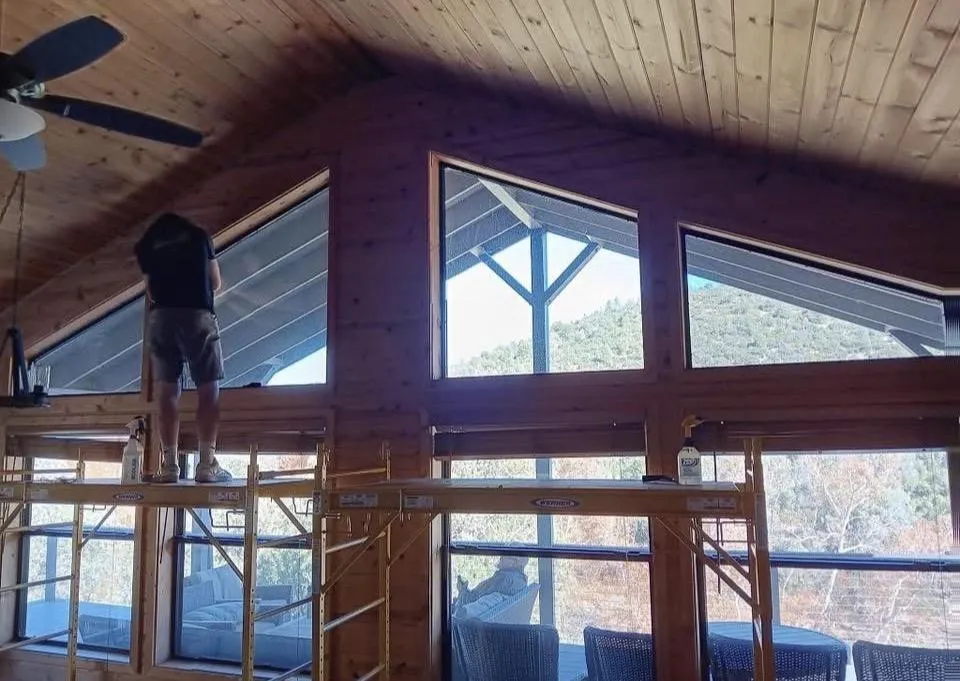 Residential window tinting application enhancing home comfort and privacy