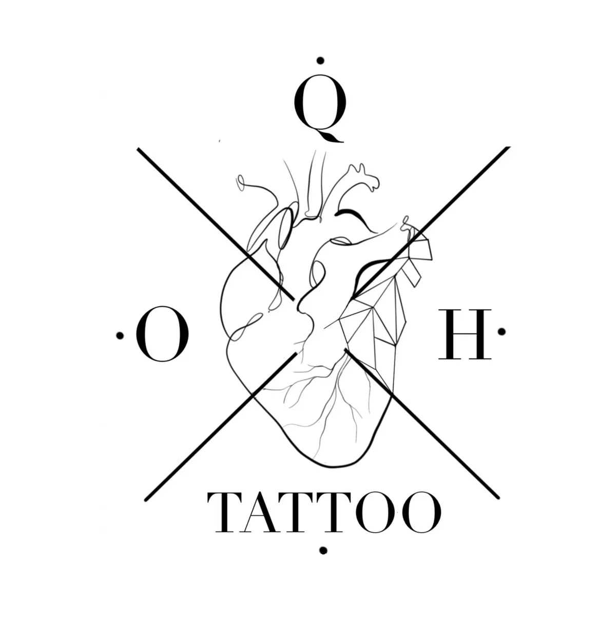 Queen Of Hearts Tattoo Logo