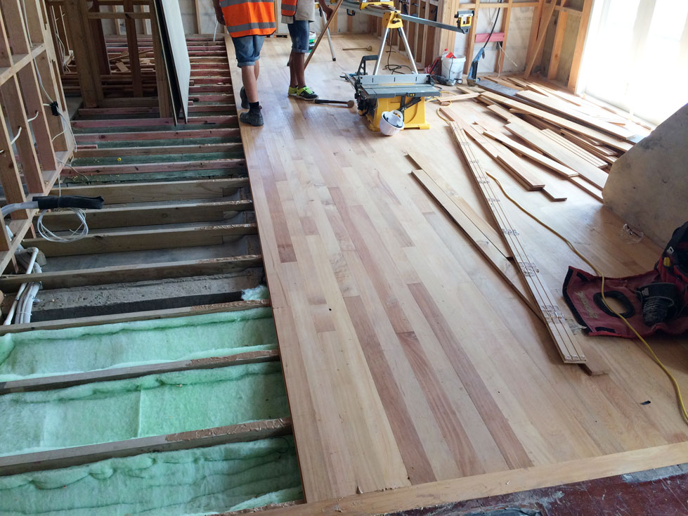 Native Timber Floor Install Greenlane