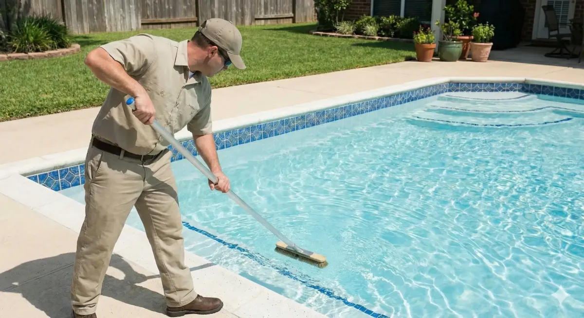 Brushing pool in Roseville CA