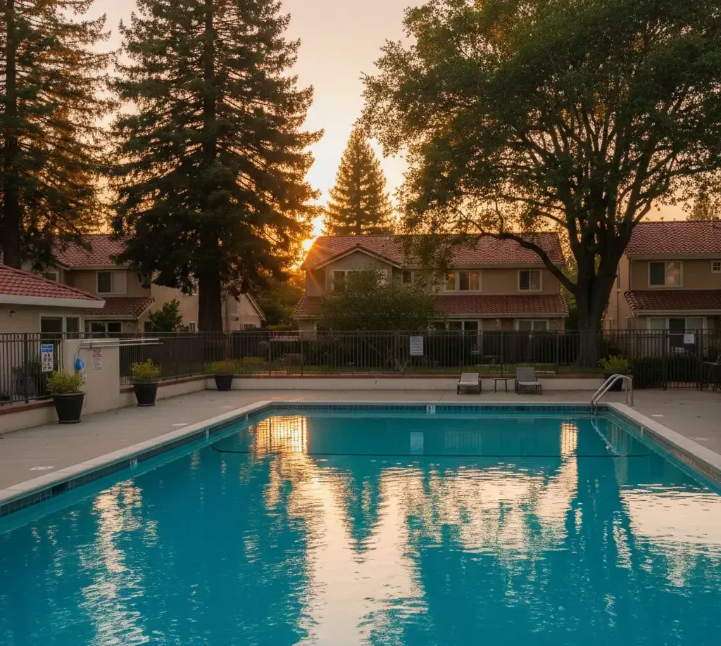 Clean saltwater swimming pool representing reliable saltwater pool service and maintenance