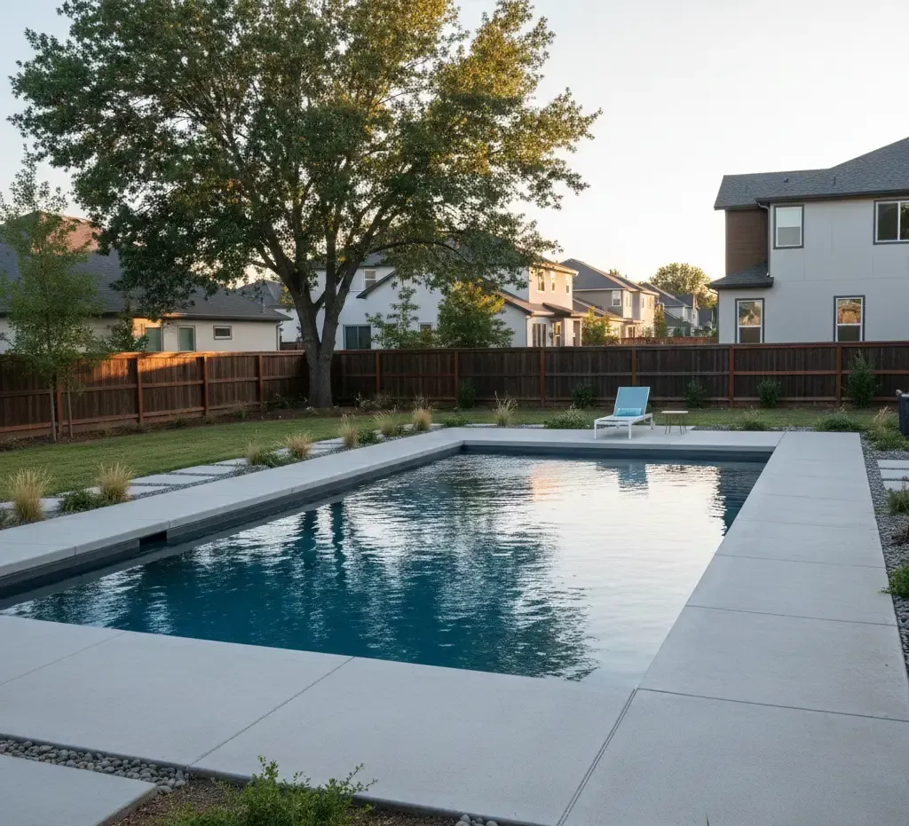 Clean swimming pool after routine equipment inspection and minor pool repairs