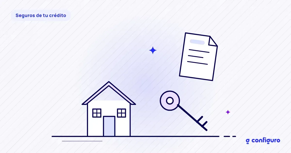 Ilustración: una casa, una llave y un contrato de leasing