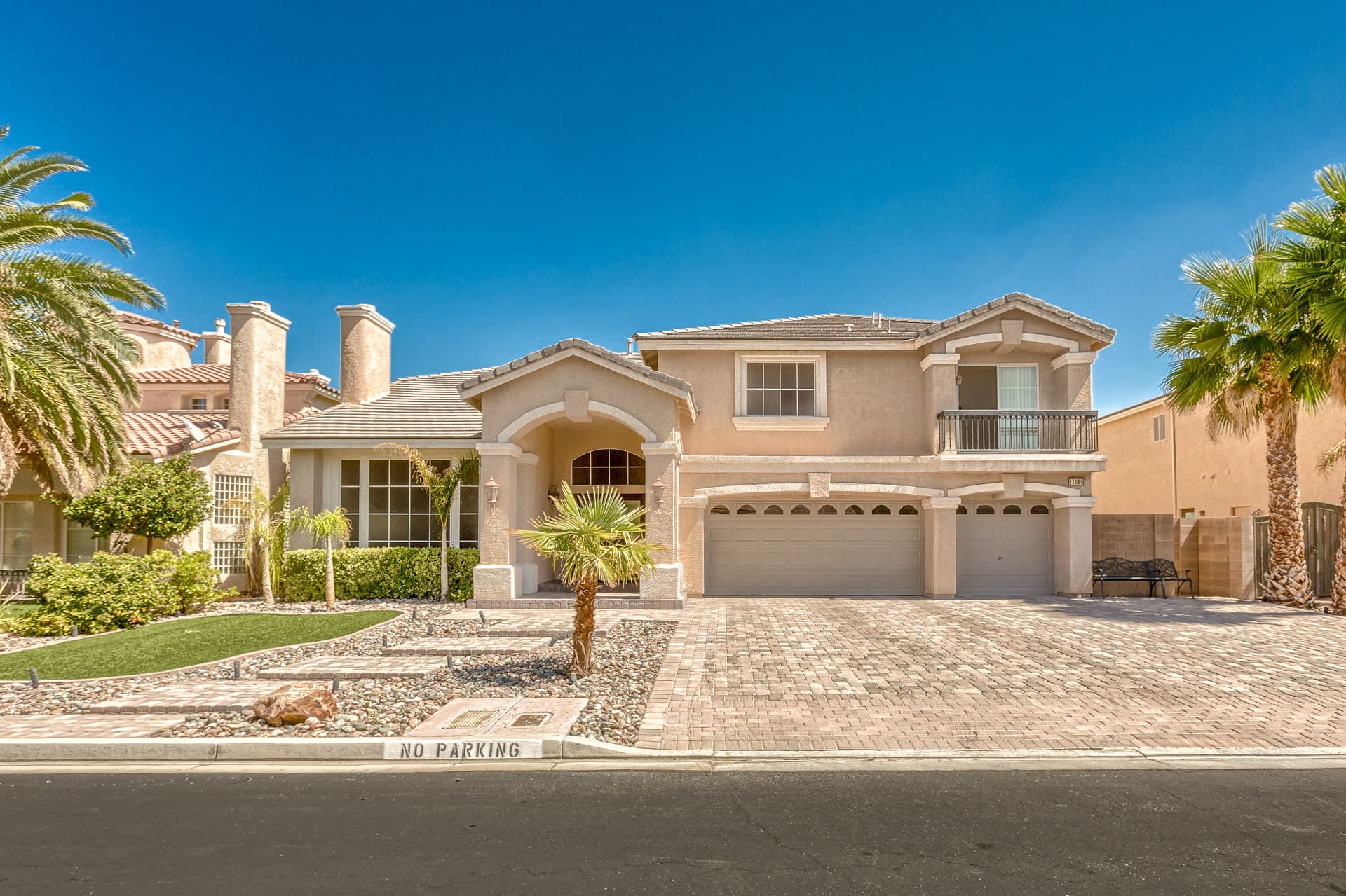 Pristine real estate listing exterior emphasizing curb appeal