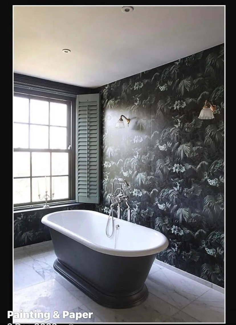 Wallpaper installation Napier feature wall bathroom