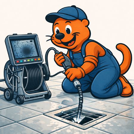 Papp Zsolt gépi spirálozással végez duguláselhárítást, szükség esetén átemelő tisztítással