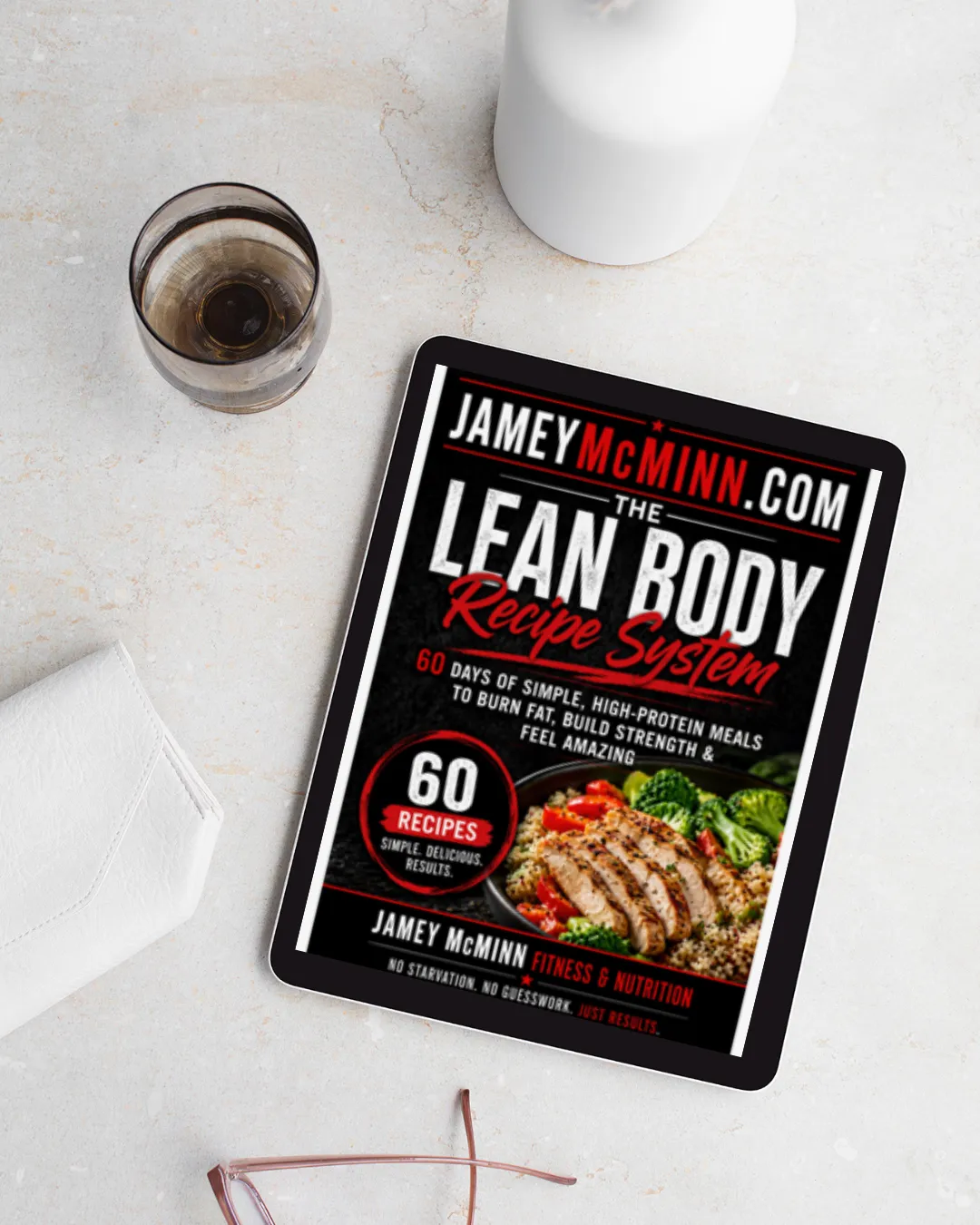 Mockup of The Lean Body Recipe System