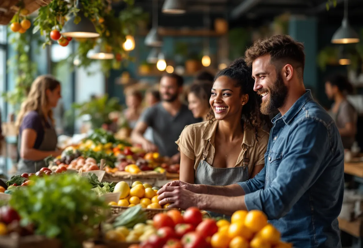 Team of diverse staff members at Horizon Pack and Ship standing together in front of the store, smiling and wearing branded uniforms. The storefront features clear signage and a welcoming entrance, reflecting community spirit and professionalism.