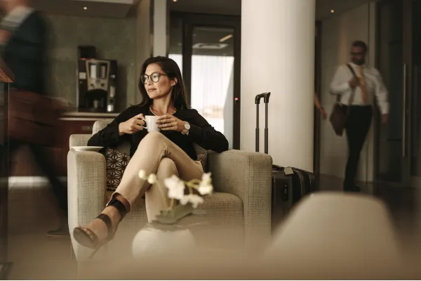 woman with coffee