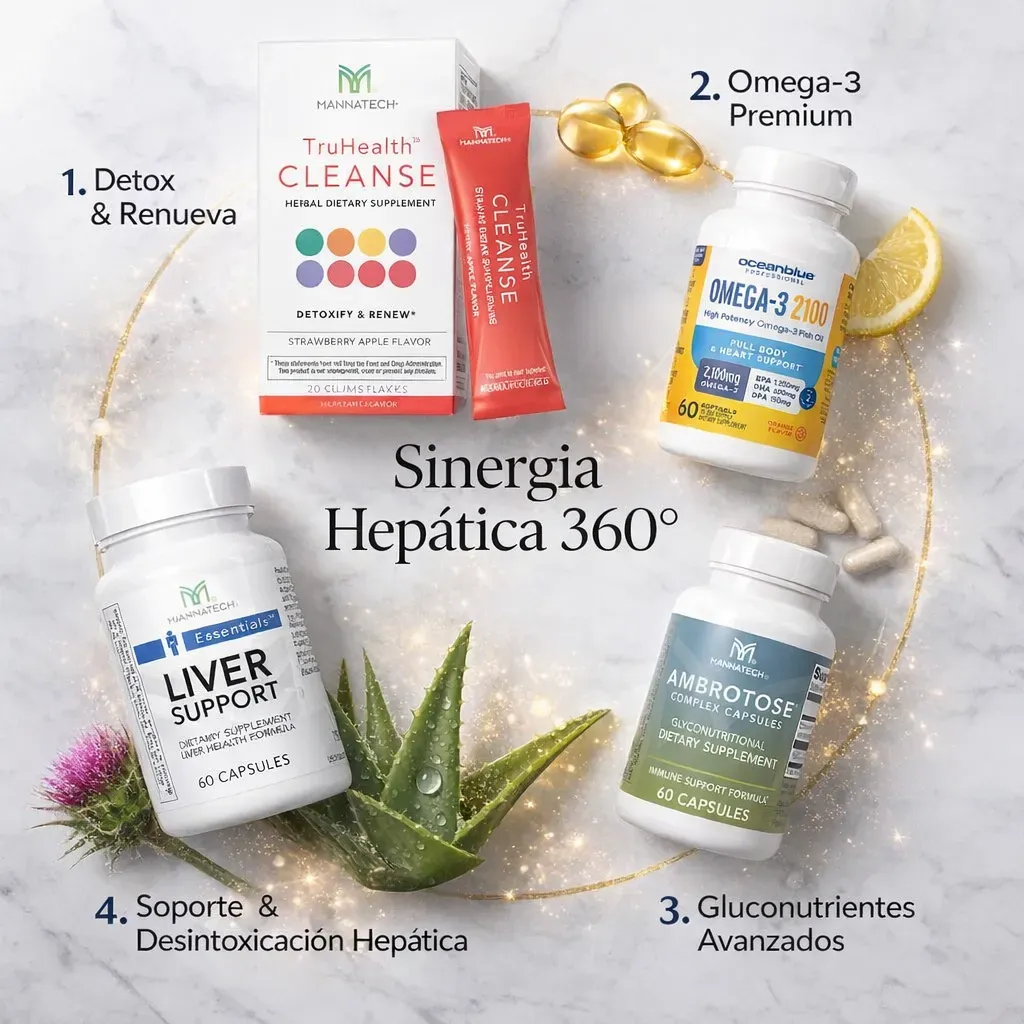 Pack Hepato-Sync 360 para salud hepática integral y desintoxicación de hígado
