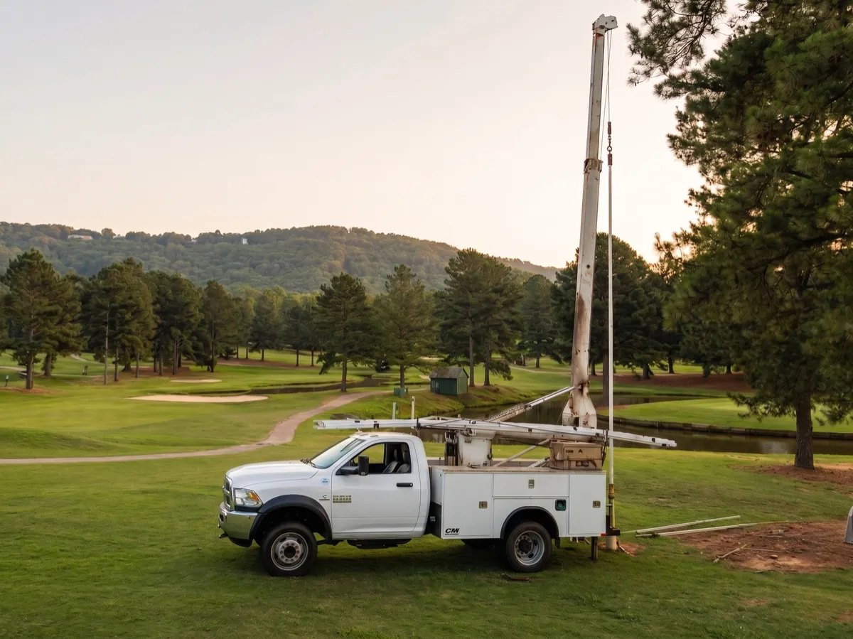 Kellett's Well Boring drilling rig on a residential property in Upstate South Carolina
