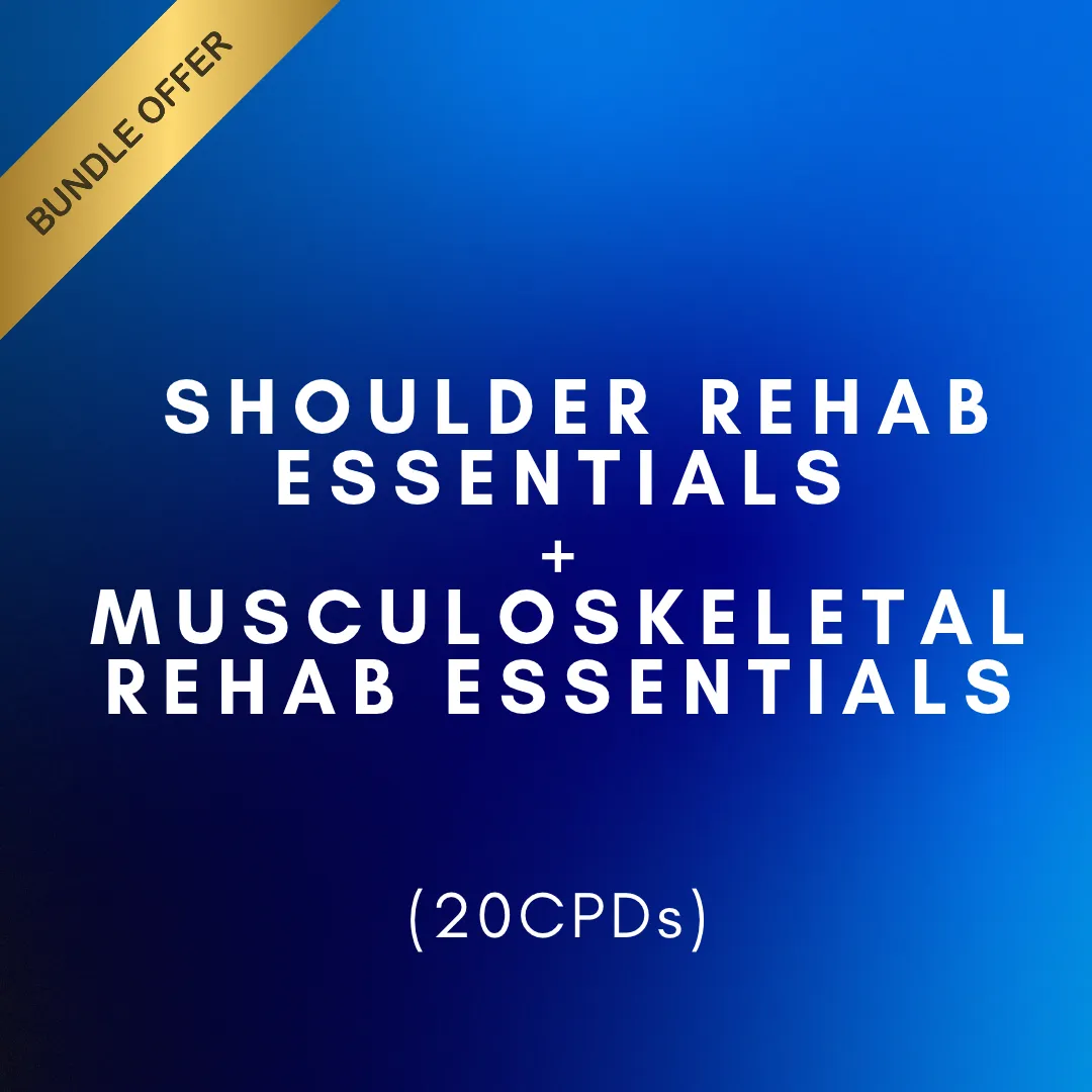 Workers Comp Essentials and Upper Limb Rehabilitation for EPs online course bundle offering 18 CPDs.