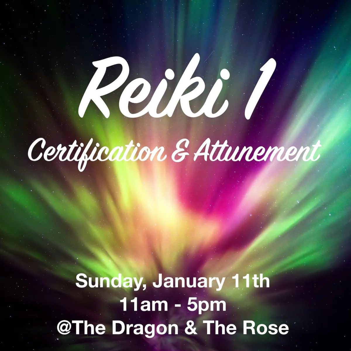 Reiki 1 Certification & Attunement