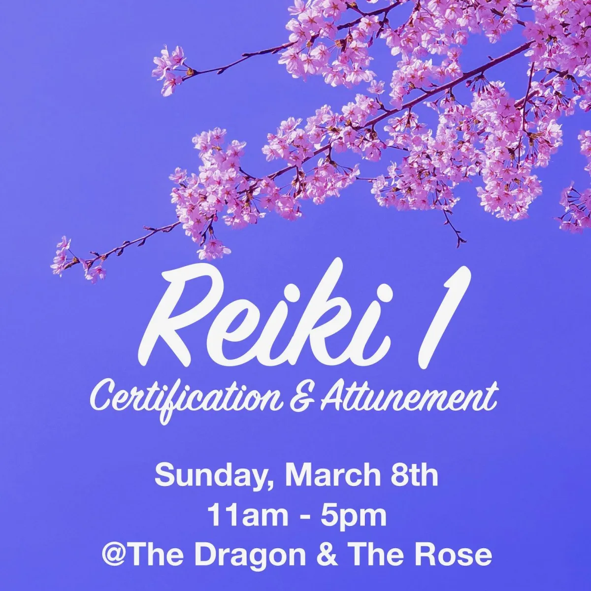 Reiki 1 Certification & Attunement