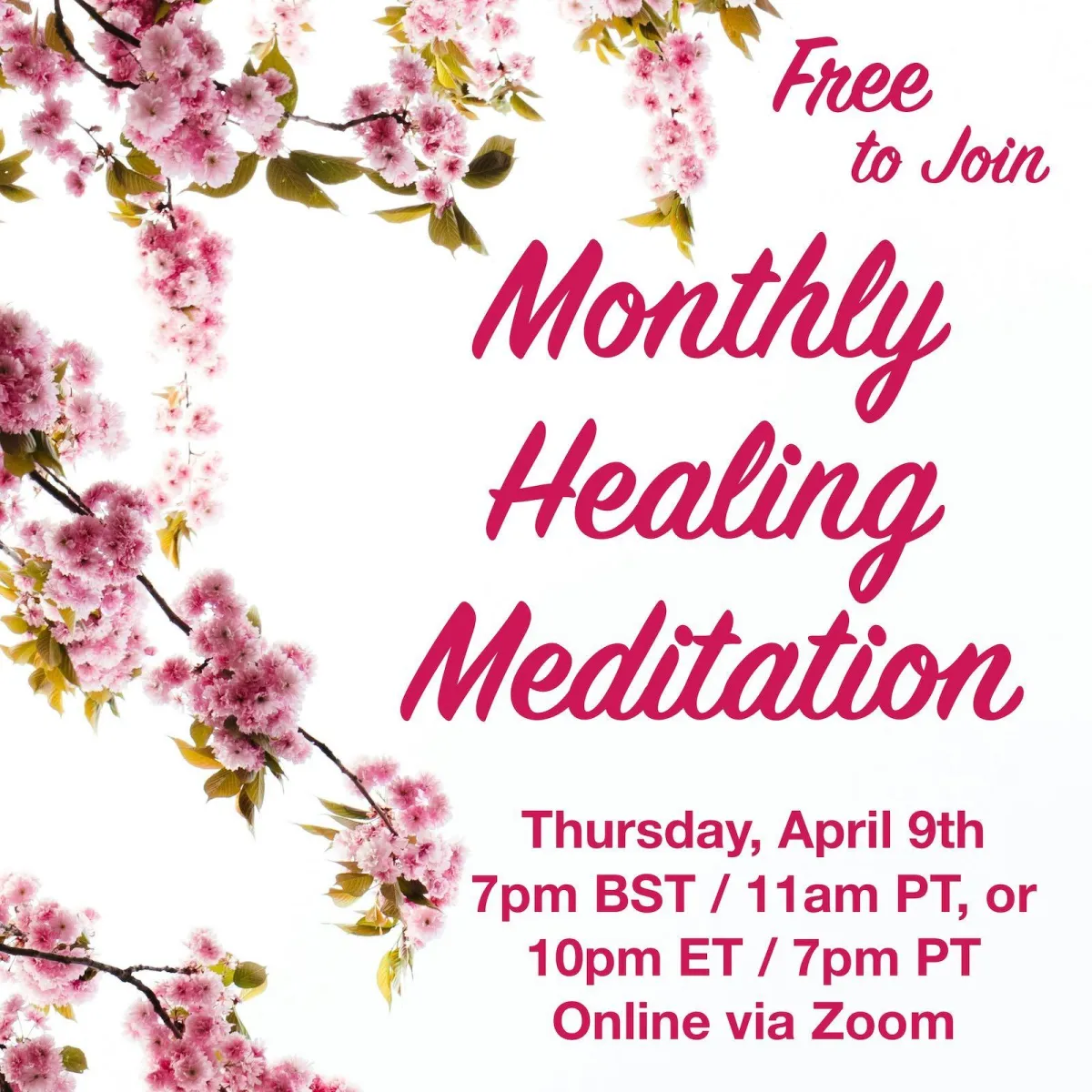 Monthly Healing Meditation