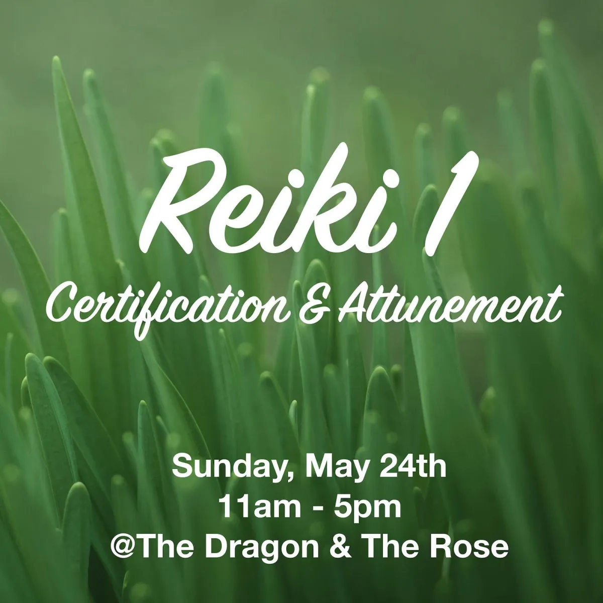 Reiki 1 Certification & Attunement