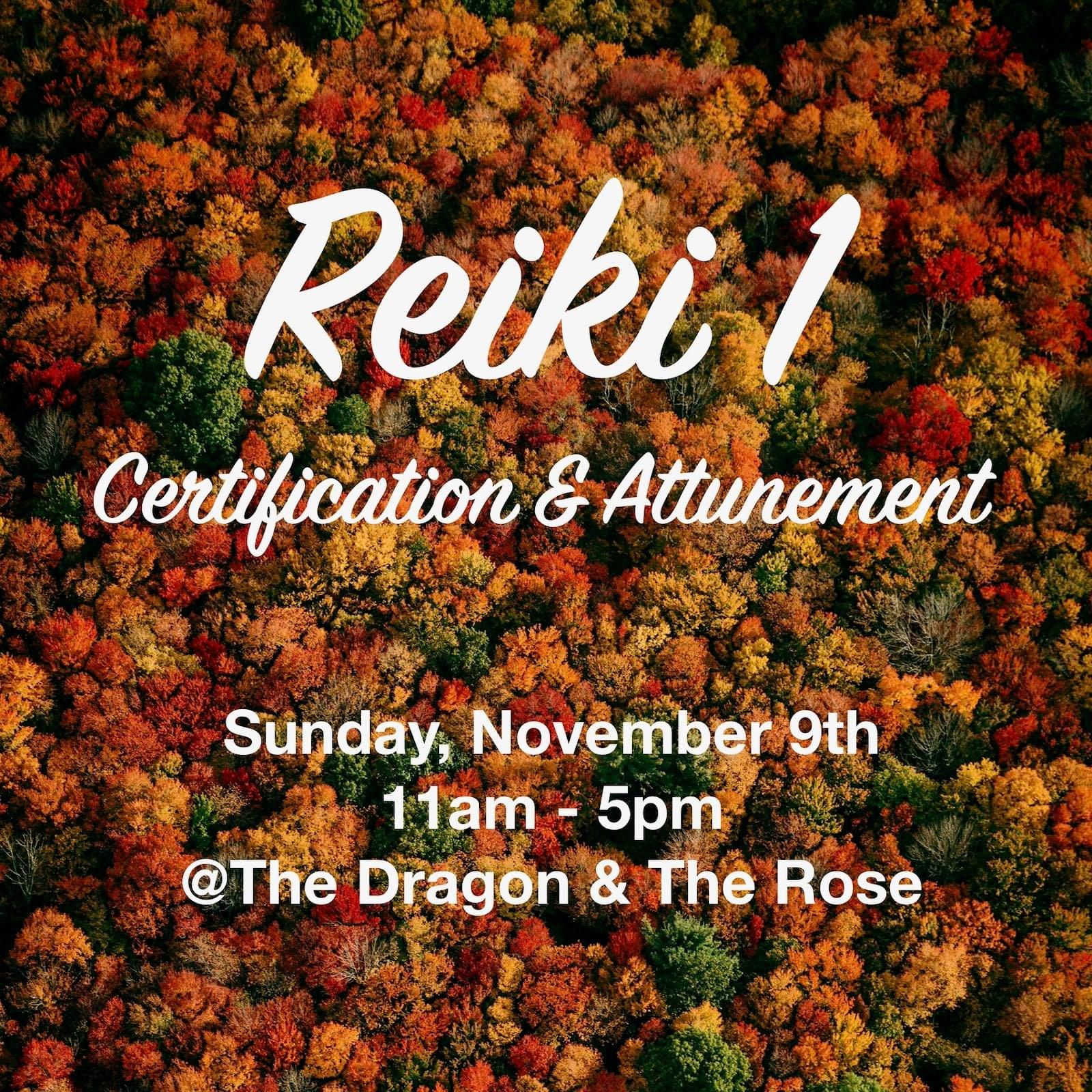 Reiki 1 Certification & Attunement