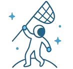 space attorney with net icon