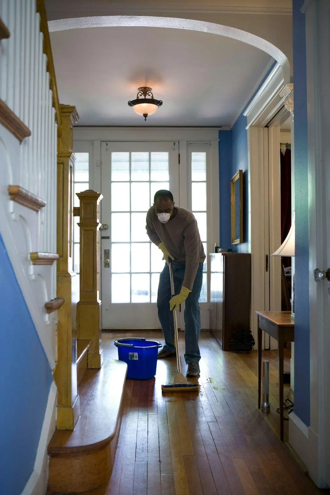 A cleaned dining room