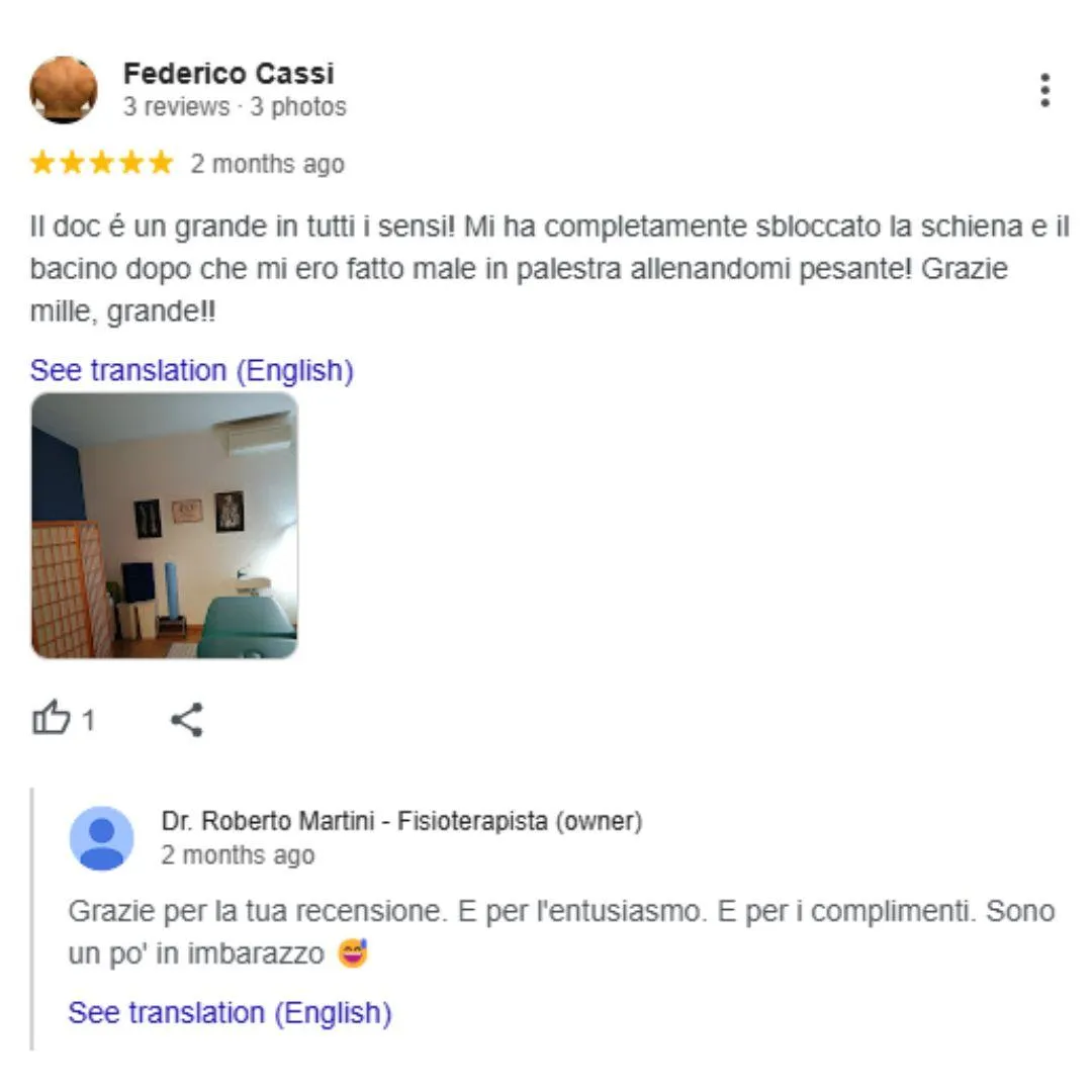 recensione 4 fisioterapista e osteopata a milano porta romana roberto martini