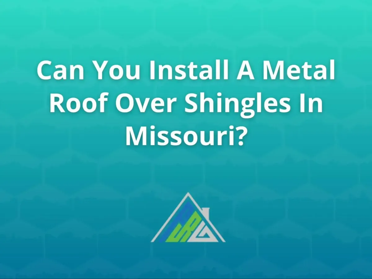Metal roofing panels being installed over existing asphalt shingles on a residential Missouri home with underlayment and furring strips visible